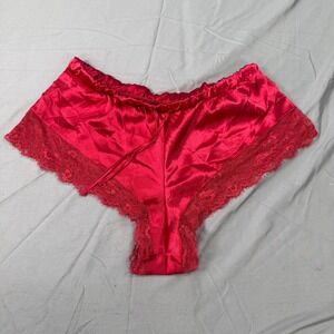 Be Wicked Red Satin Lace Trim Tap Pants Sleep Shorts Style 1866 Plus Size 2X